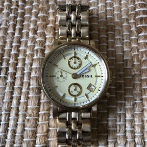 Fossil ES2197 Goldtone Chronograph Watch